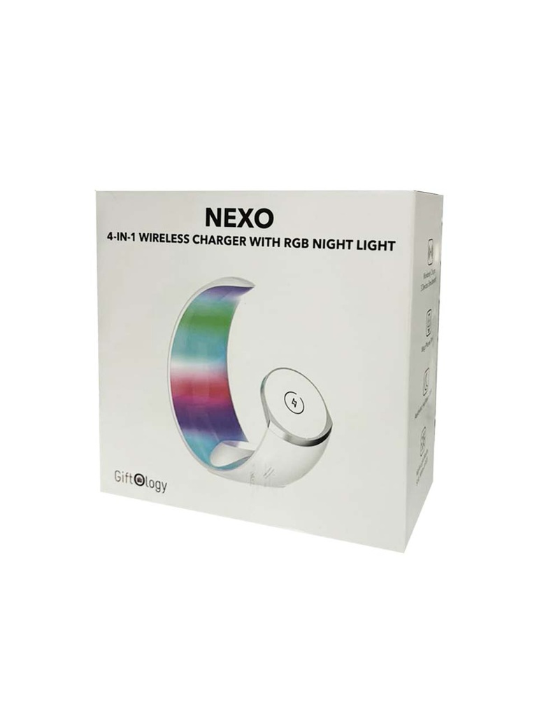 NEXO 4-in-1 Magnetic Wireless Charger with RGB Night Light | MagSafe Charging Station